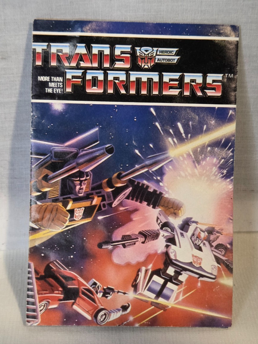 Catalogo giocattoli vintage 1984 G1 Transformers inserto poster Hasbro G1 Autobots Megatron