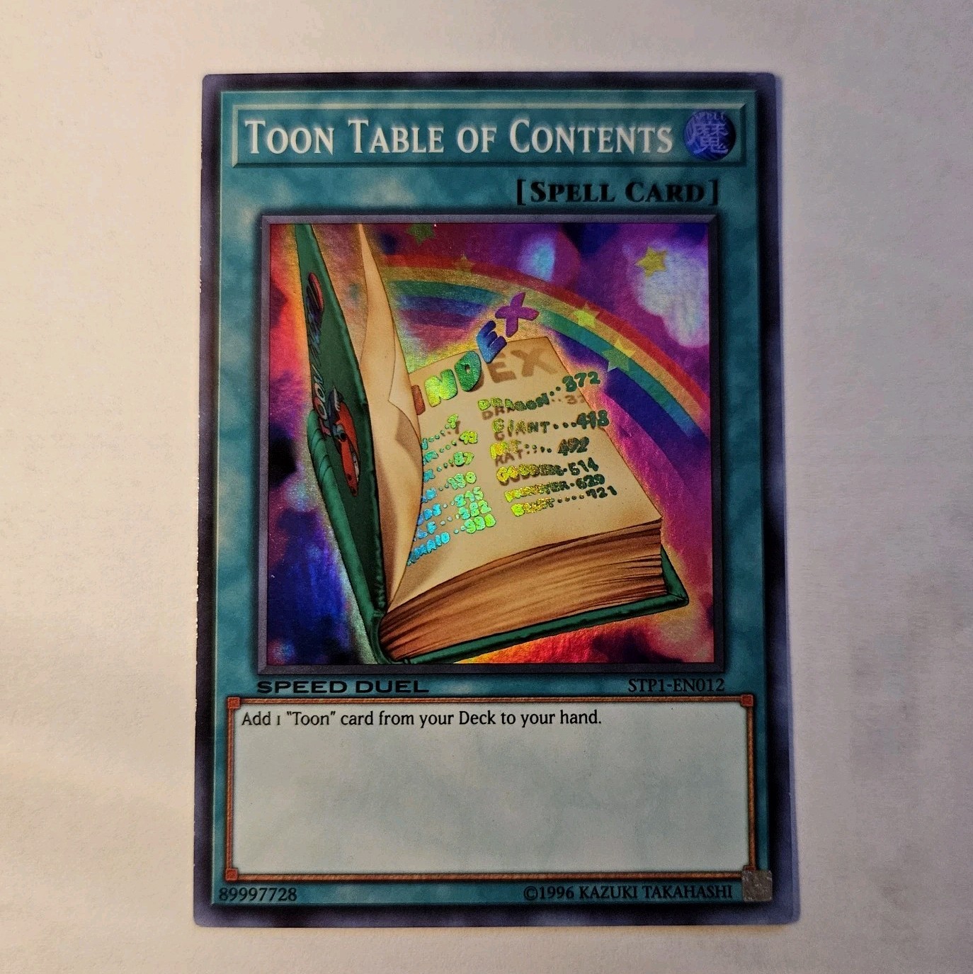 Toon Sommario Super Raro STP1-EN012 Speed Duel quasi nuovo