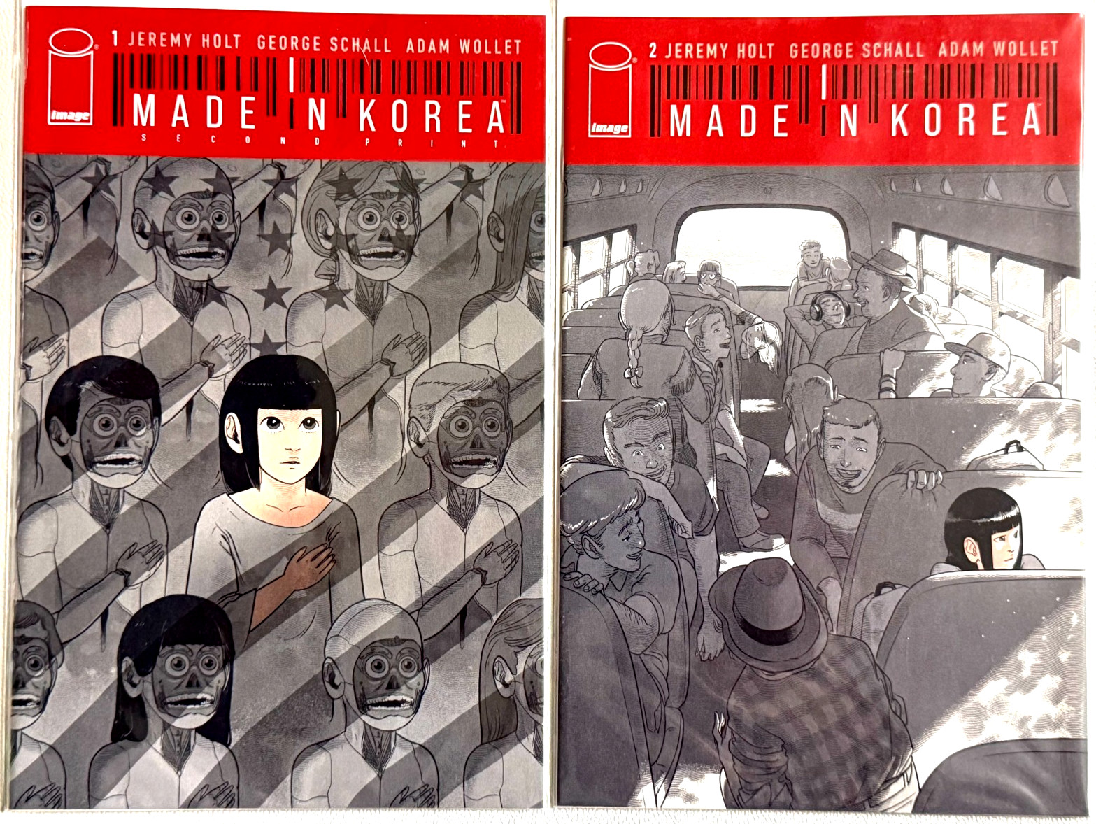 MADE IN KOREA #1 2 SECONDA STAMPA GEORGE SCHALL VARIANTE 2021 IMMAGINE FUMETTI SET NM