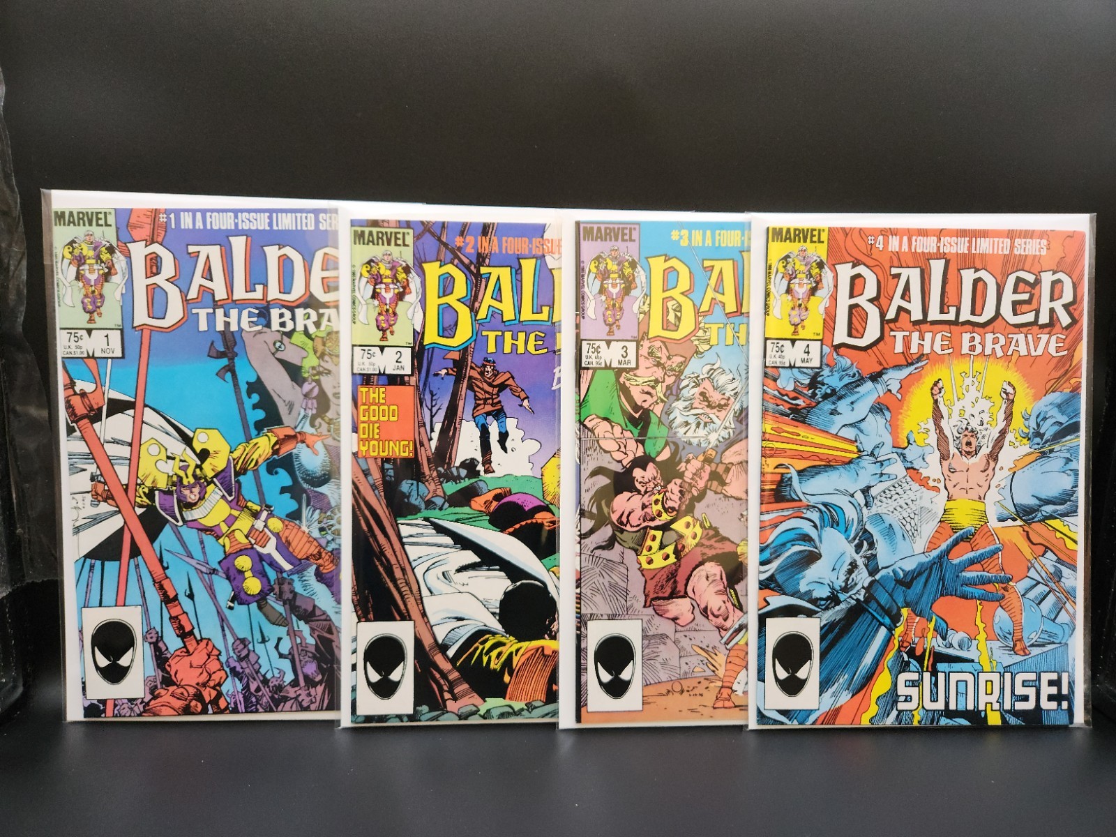 Balder the Brave #1-4 Complete Limited Series 1985 Marvel Comics FREE SHIPPING 