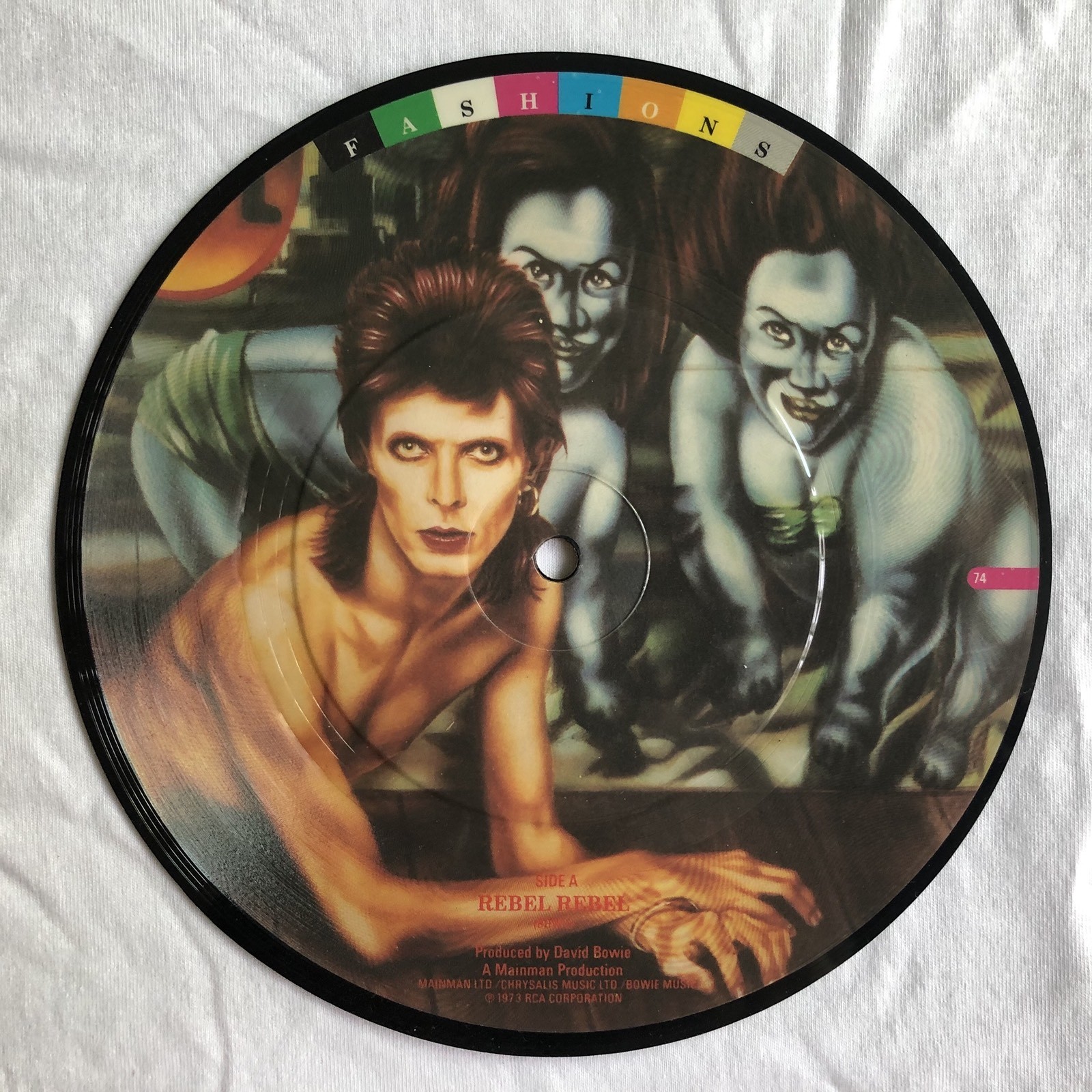DAVID BOWIE -Rebel Rebel- Rare UK “Fashions” 7" Picture Disc /Vinyl Record