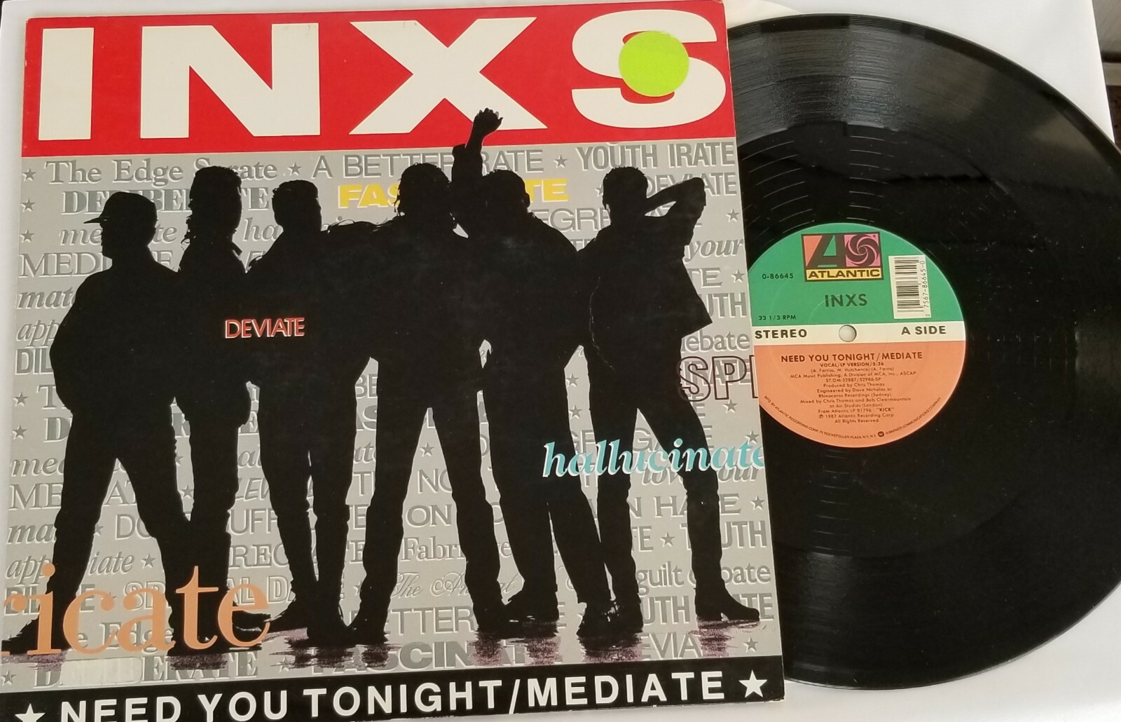 INXS Need You Tonight Mediate 12" Vinyl 1987 Record LP VG No Scratches