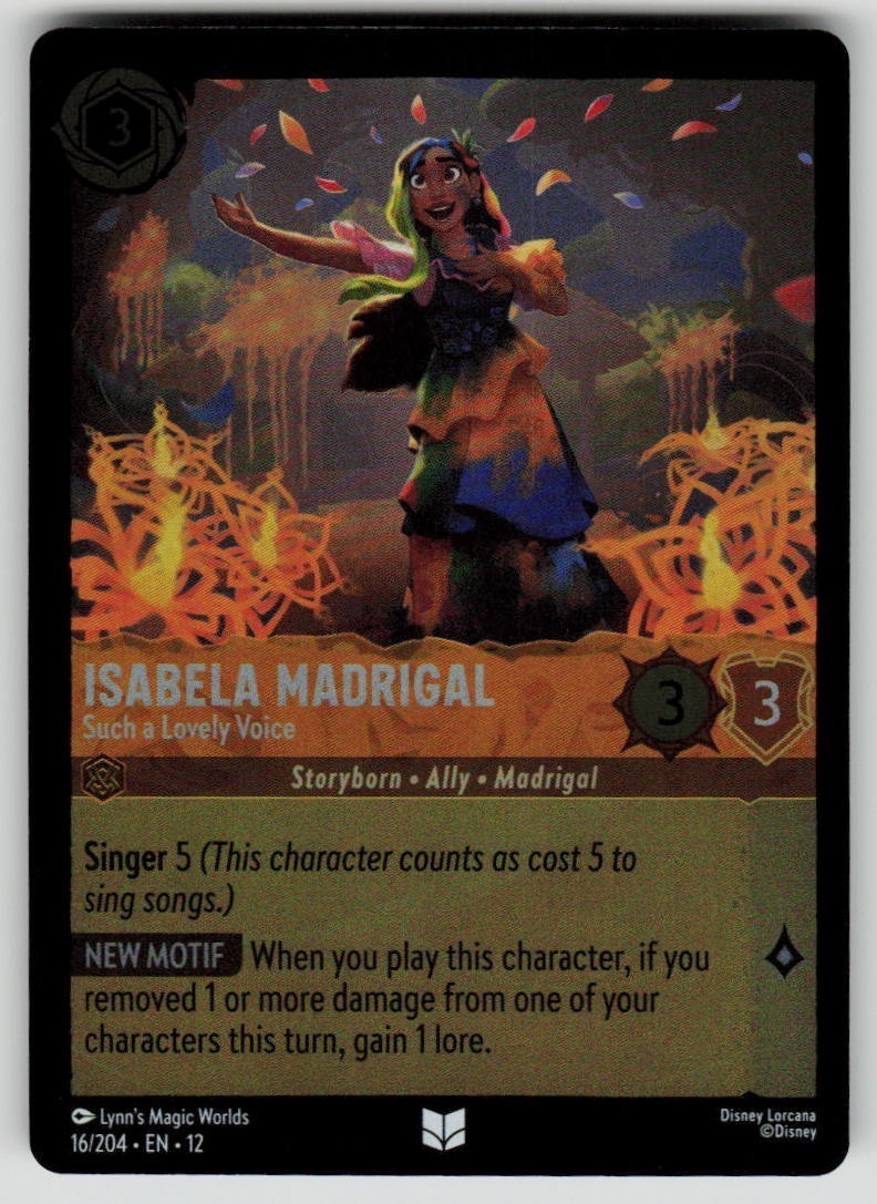 Isabela Madrigal - Such a Lovely Voice Cold Foil U 12 16/204 Lorcana TCG NM