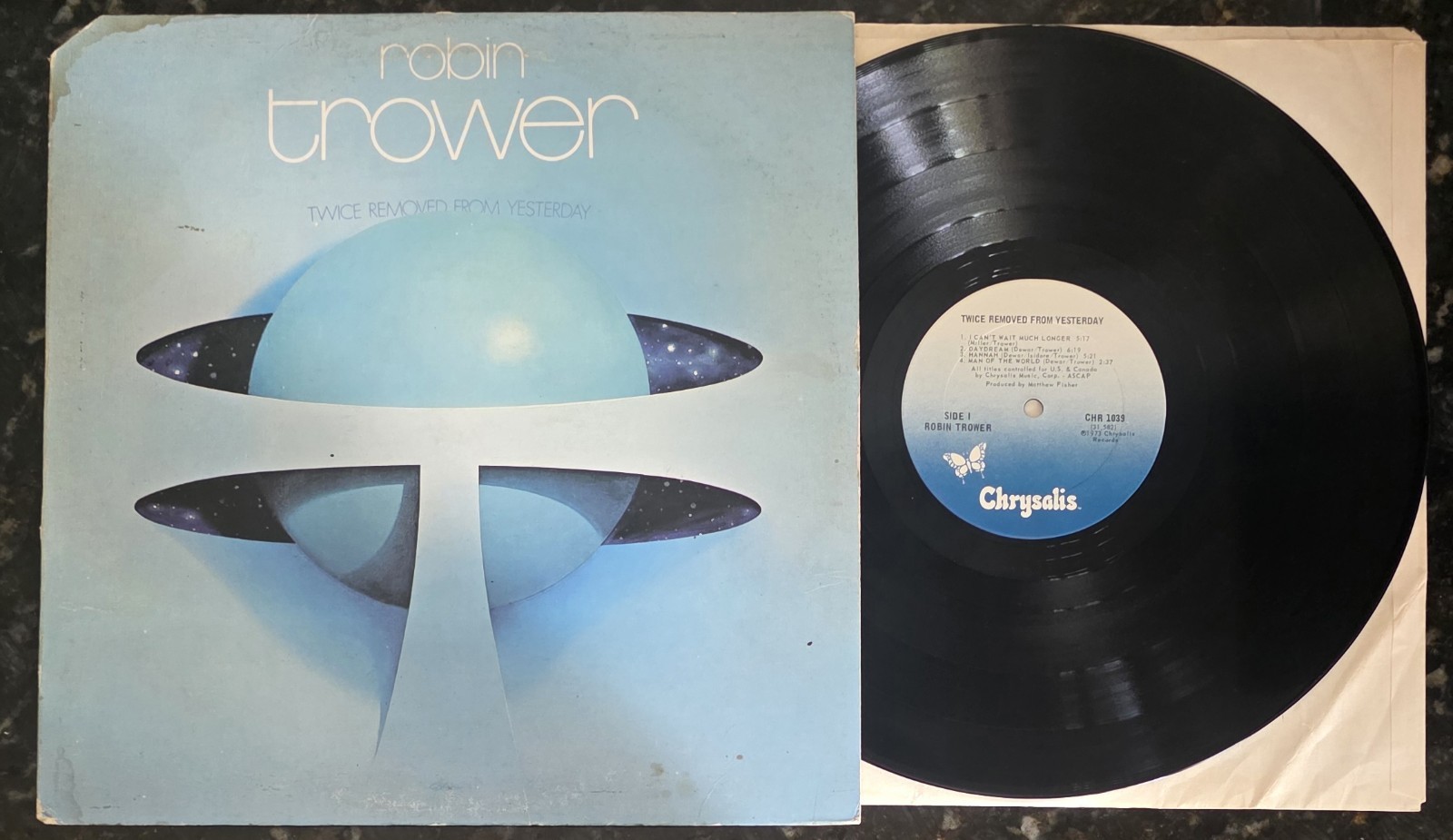 Robin Trower Twice Removed from Yesterday 1973 Chrysalis CHR 1039 Vinyl LP VTG R