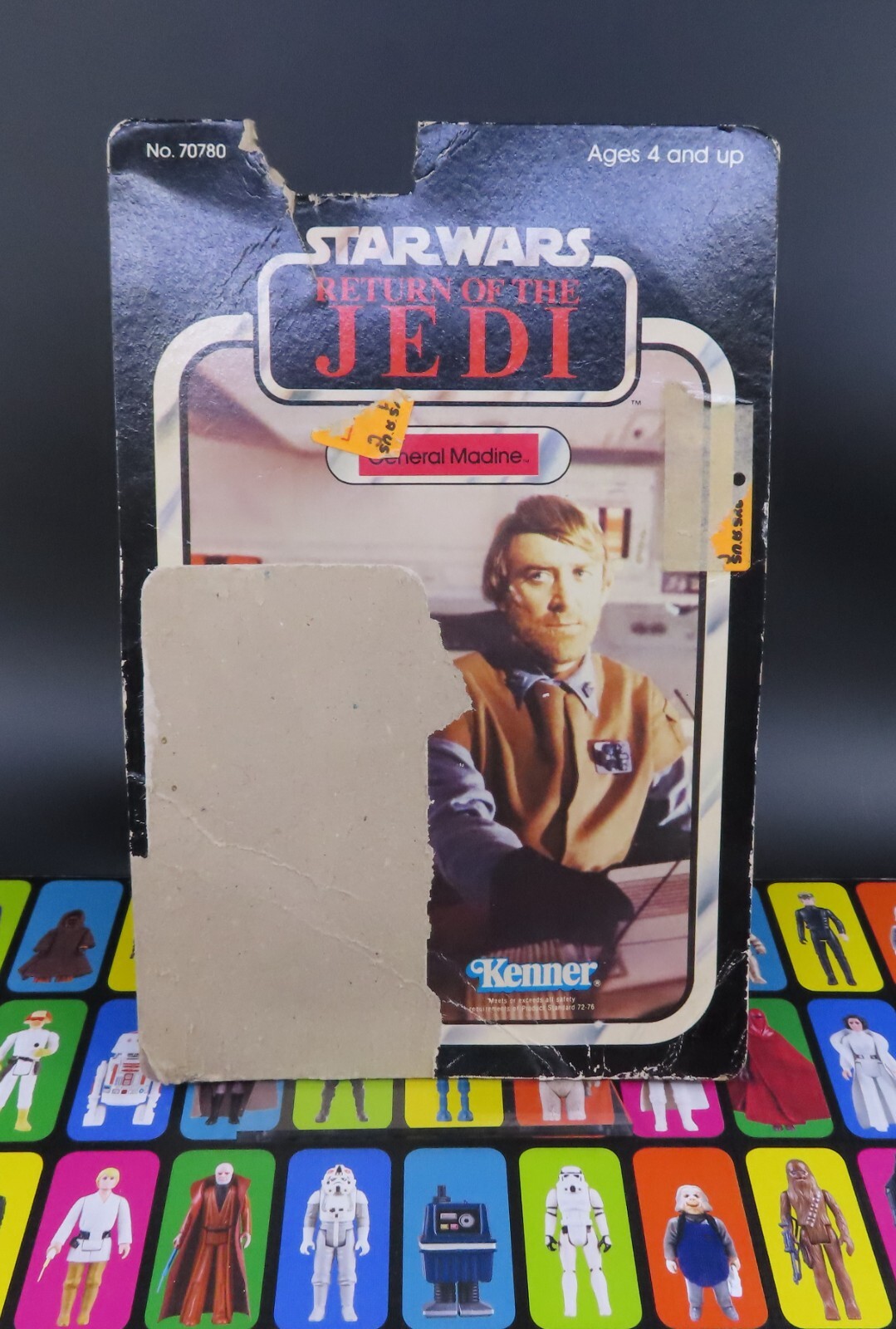 Vintage Star Wars General Madine Card Back 65 Back 1983 Kenner Cardback ROTJ