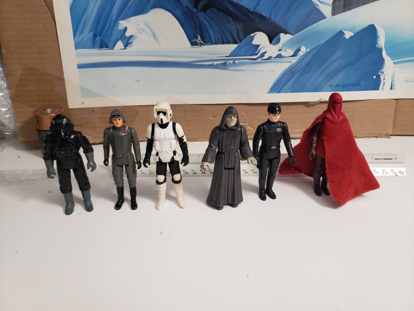 Figurine Esercito Imperiale lotto di 6 vintage star wars TIE caccia pilota scout trooper