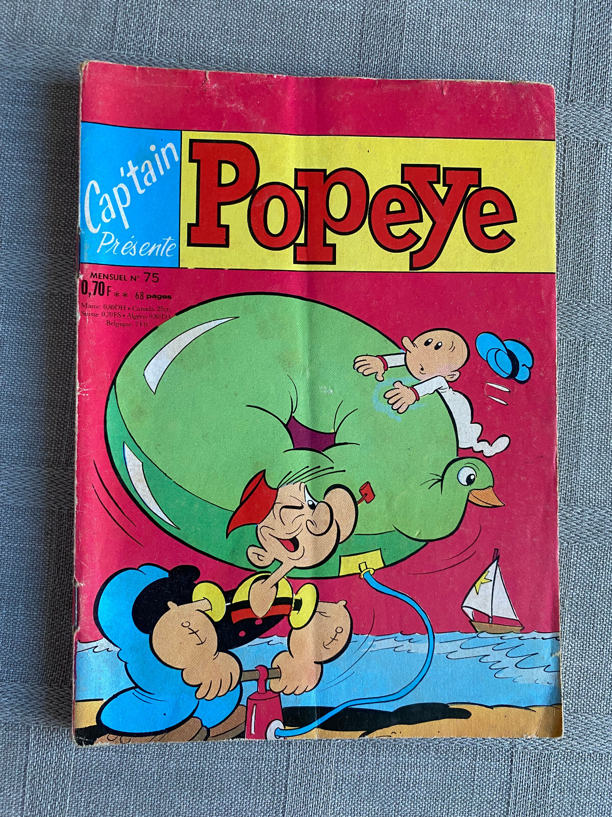 Popeye Cap'Tain Presenta N°75 Olive Gioca Al Hoquet 1969 In Buone Condizioni