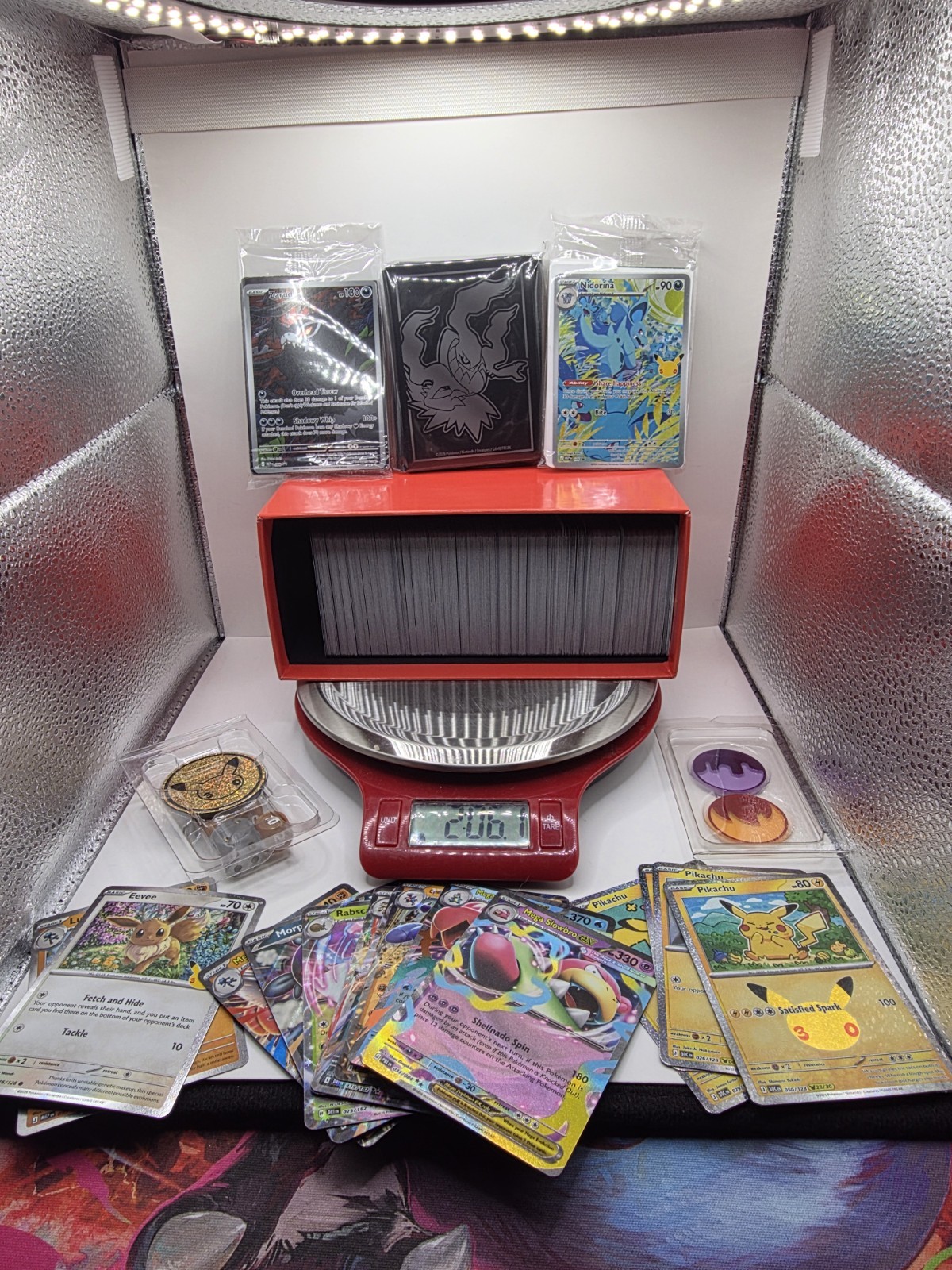 Pokémon TCG 500 Bulk Lot Mix Destined Rivals Pitch Black Base Cards + 16...