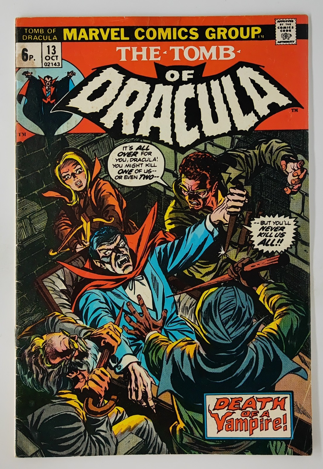 Tomb of Dracula #13 (1973 Marvel) ORIGIN BLADE | 1st Deacon Frost App. VG-
