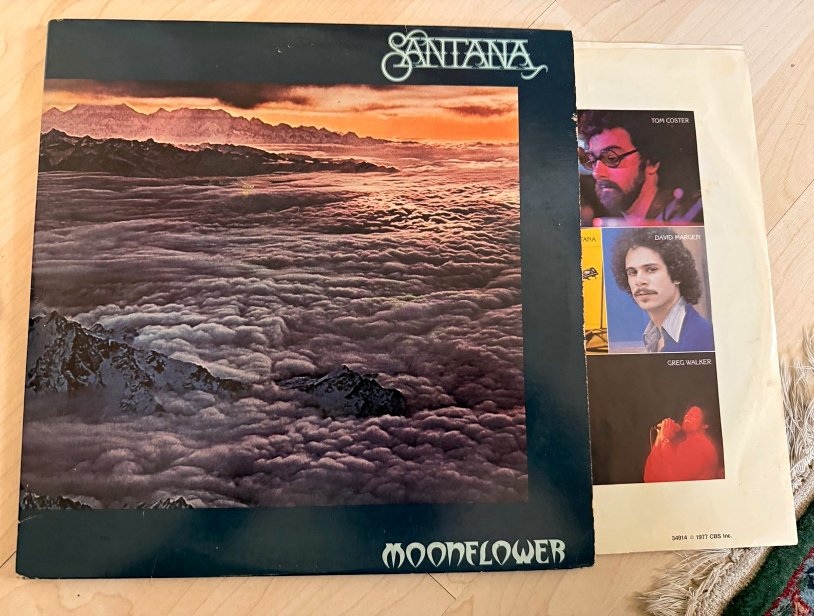 Santana Moonflower Columbia 34914 1977 Black Vinyl LP Record GOOD