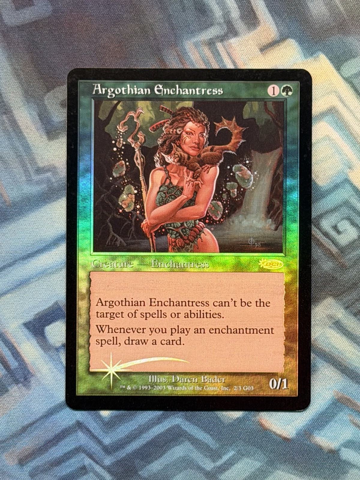 MTG Foil Argothian Enchantress EX/LP+ Judge Promos