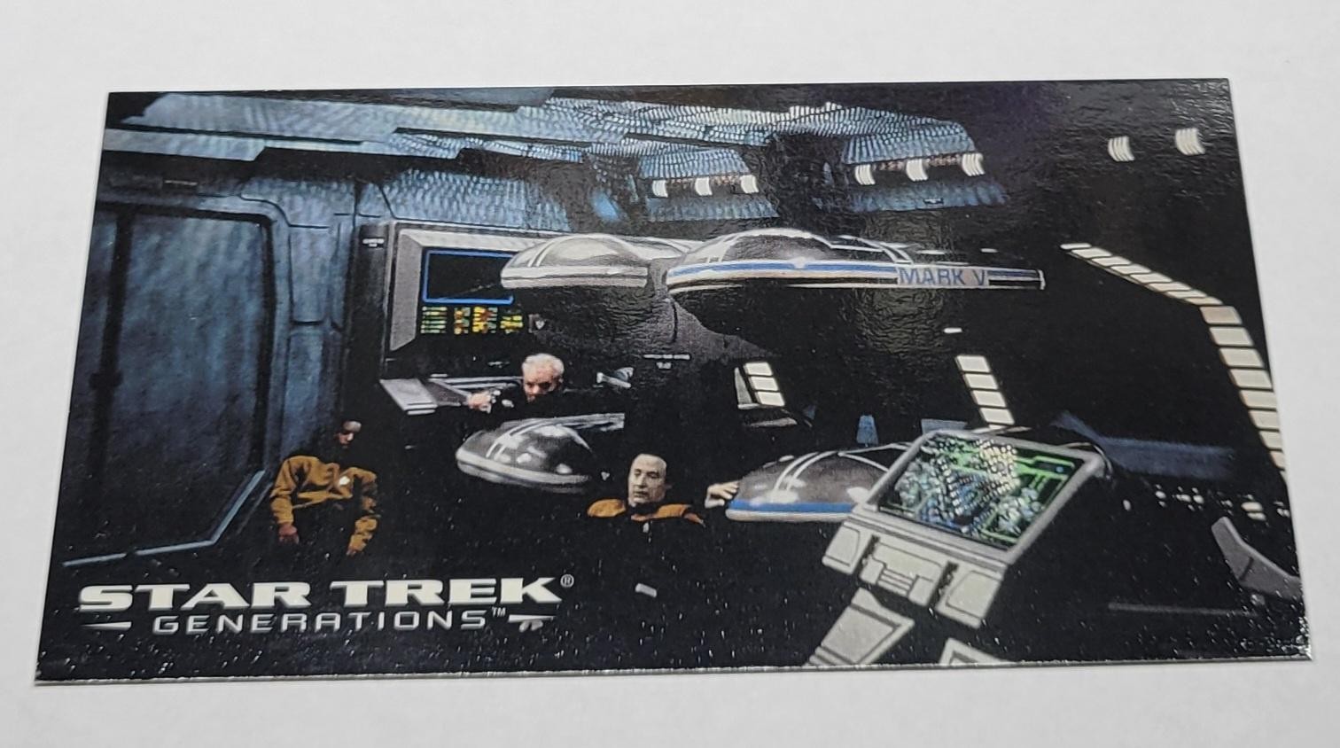 Carta collezionabile vintage 1994 SkyBox Star Trek Generations #27 due minuti a sinistra
