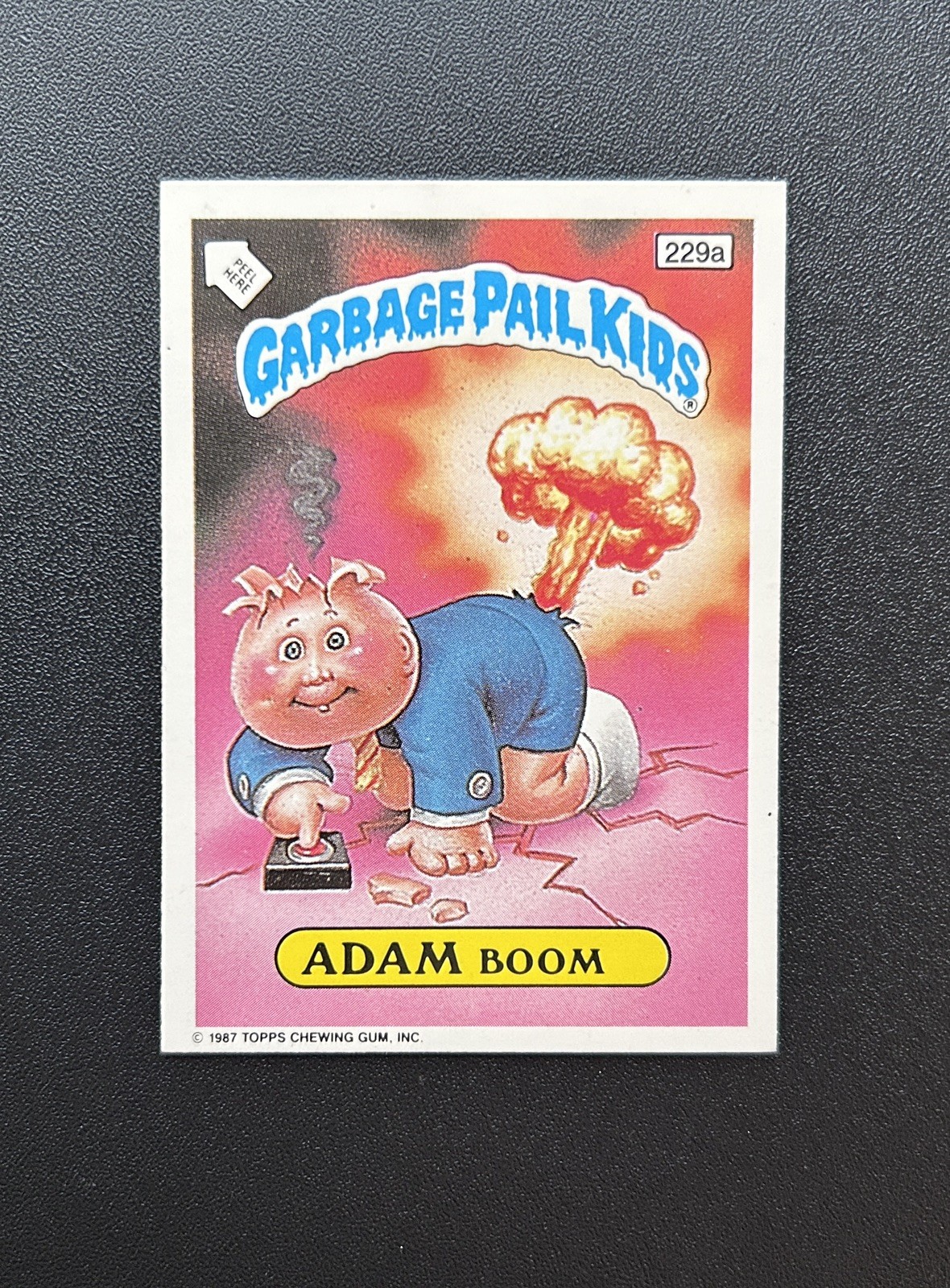 Adam Boom Topps Garbage Pail Kids 6th Series UK #229a Card