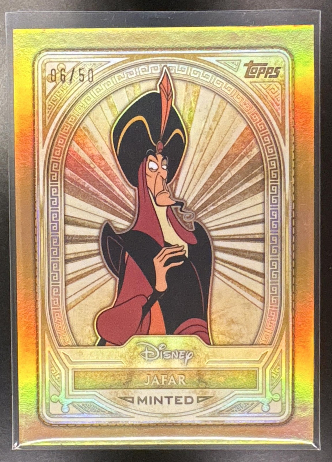2025 Topps Mint Disney Jafar #97 Gold Foil 6/50 Aladdin SSP
