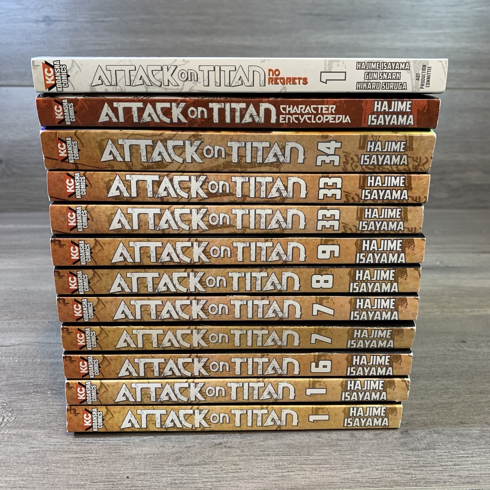 Lotto libri manga x12 Attach On Titan AOT brossura inglese vari volumi