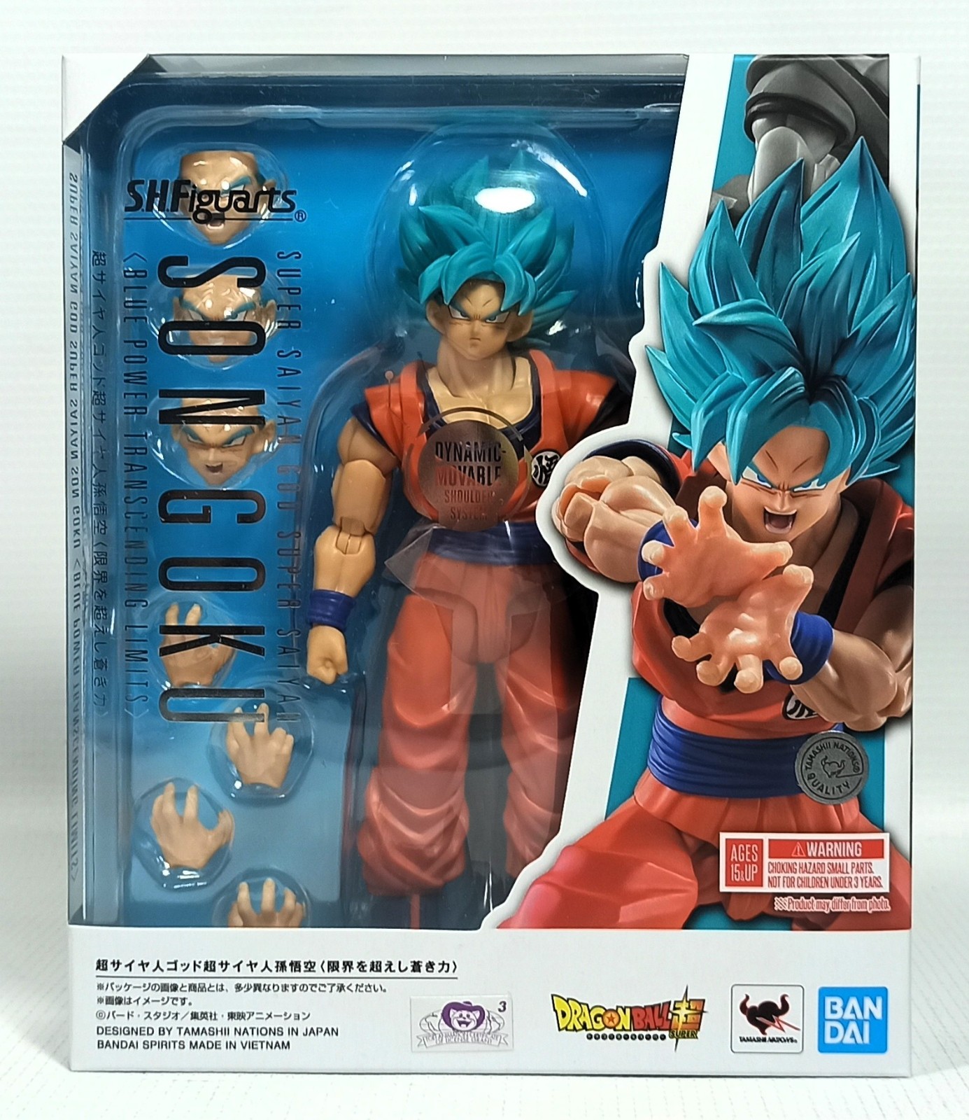 BANDAI SPIRITS S.H. FIGUARTS DRAGON BALL SUPER SAIYAN GOD SON GOKU BLUE POWER