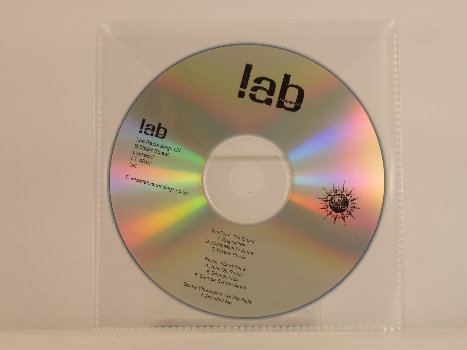 YOMTRAX THE SOUND (I5) 7 Track Promo CD Single including Plastic Sleeve LAB