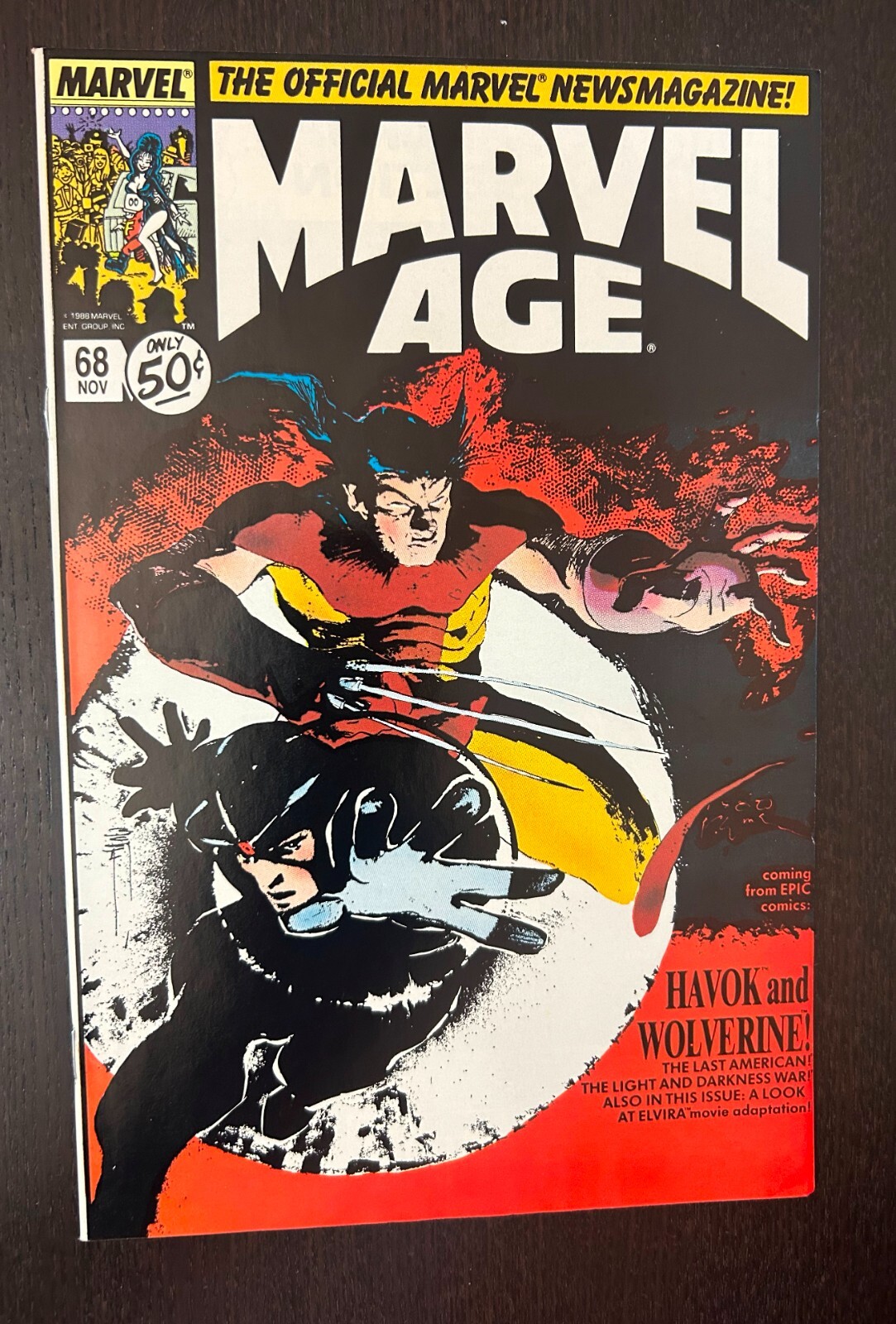 MARVEL AGE #68 (Marvel Comics 1988) -- Wolverine Havok Meltdown-- VF/NM