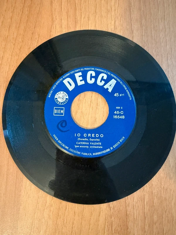 Vinile 45 Giri Caterina Valente – Sucu Sucu / Io Credo (Decca 45-C 16548)