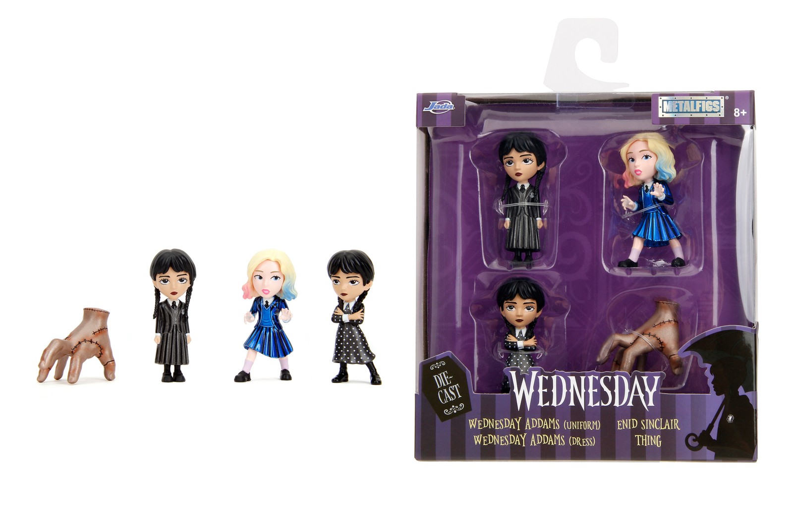 Set di 4 statuette JADA Wednesday da 6 cm, codice 253252040.