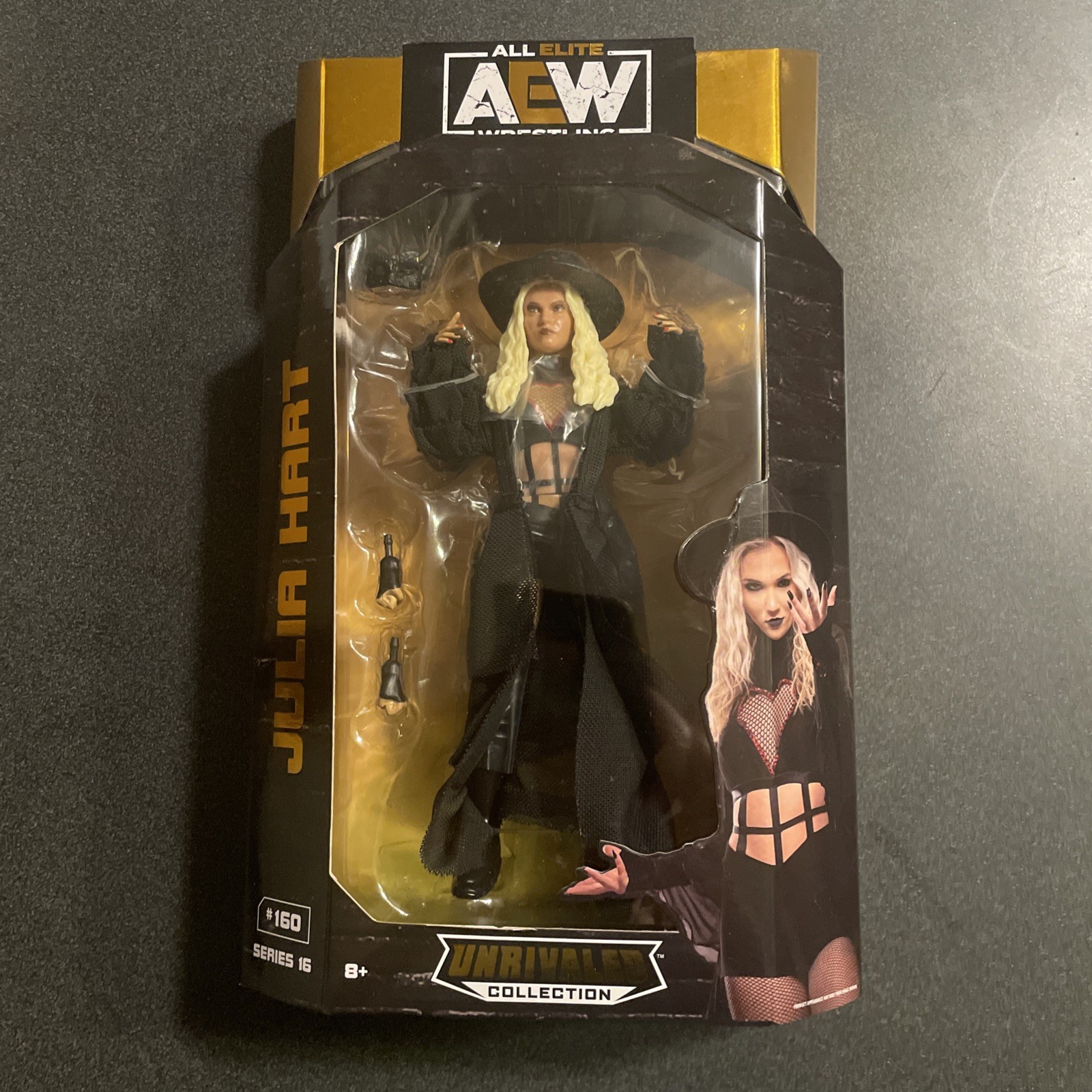 Jazwares AEW Unrivaled Collection Series 16 JULIA HART #160 Wrestling Figure NUOVO