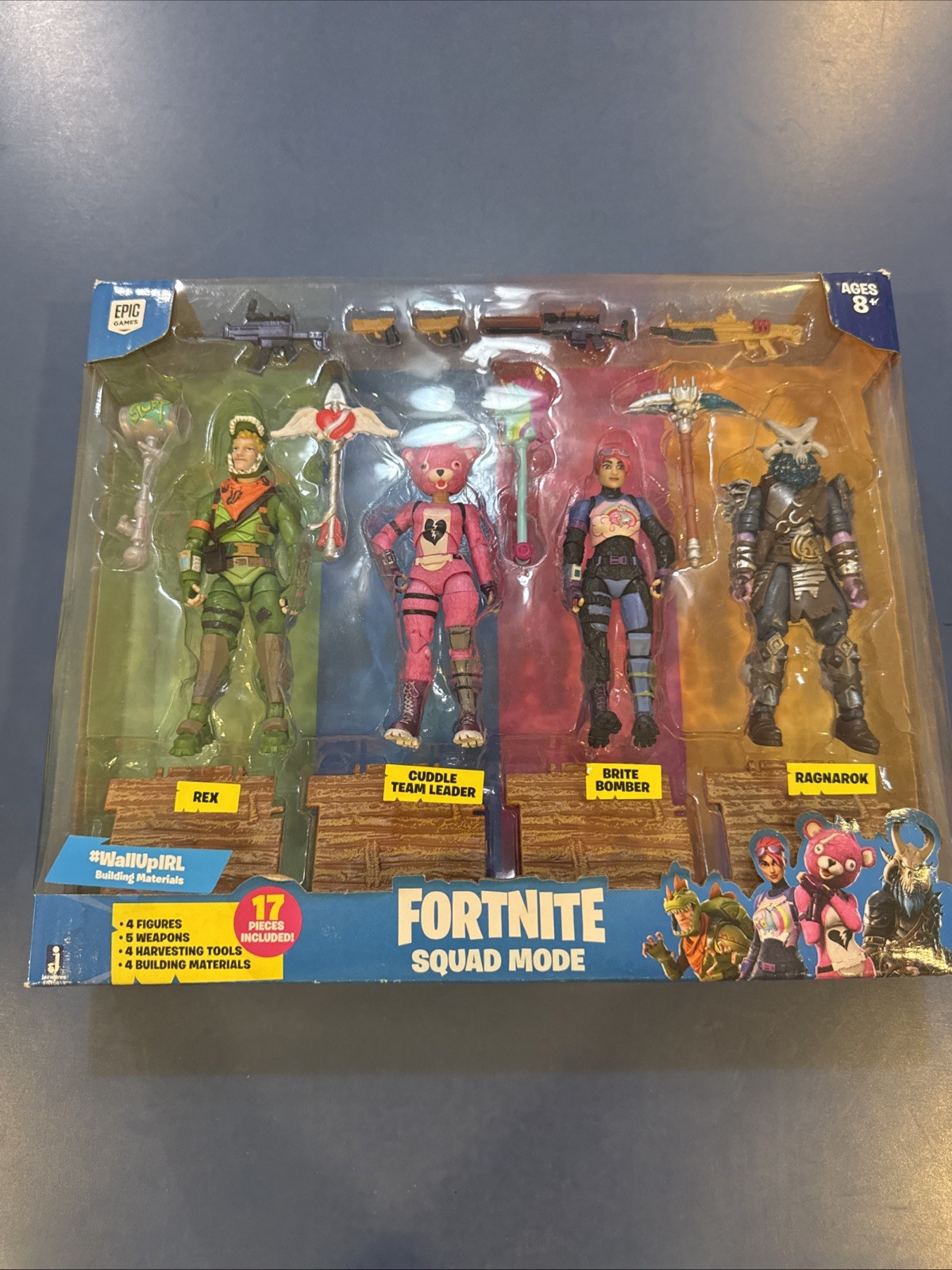 Epic Games Fortnite Squad Mode 4 Figure Pack in Confezione Originale Rex Cuddle