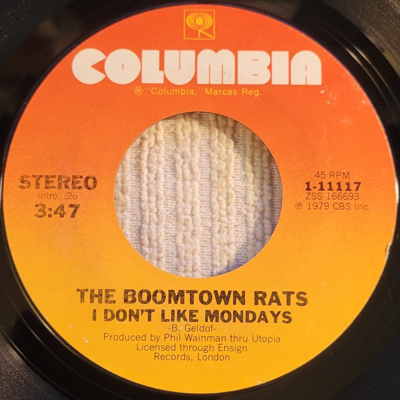 Boomtown Rats "I Don't Like Mondays / It's All The Rage" VG+