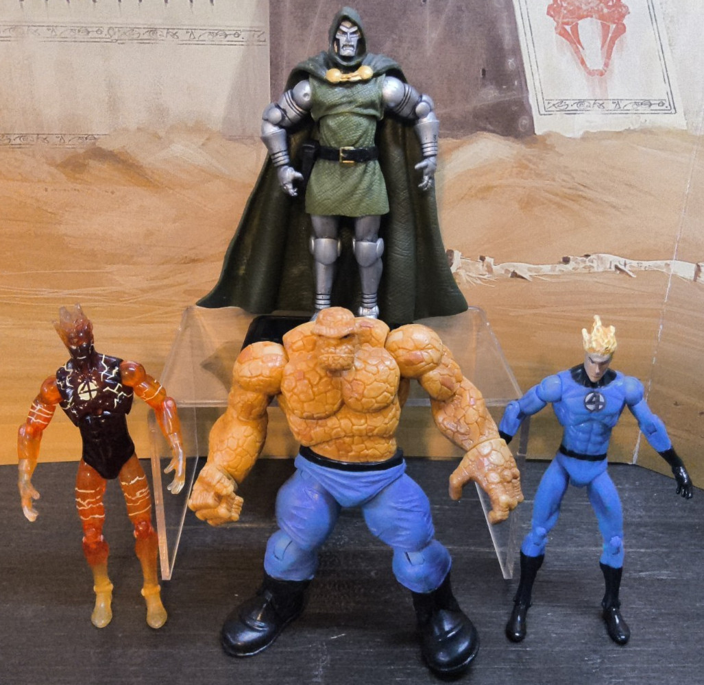 Marvel Universe 3.75 Inch Fantastic Four Pack Dr Doom, TORCH, THING, JOHNNY