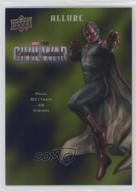 2022 Upper Deck Marvel Allure Green Rainbow 84/99 as Vision Paul Bettany 0i47