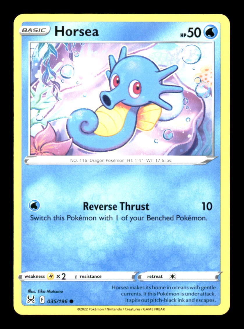 HORSEA 035/196 POKEMON ORIGINE PERDUTA QUASI NUOVO/M