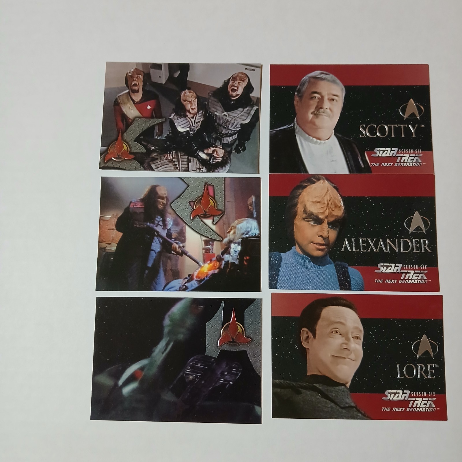 STAR TREK TNG SEASON 6 EMBOSSED CHASE SET S31-S36