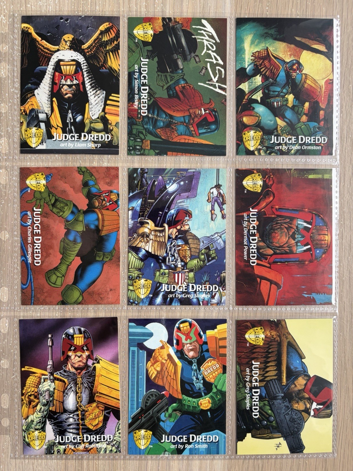 A Complete Set Of 82 Edge Entertainment Trading Cards Judge Dredd