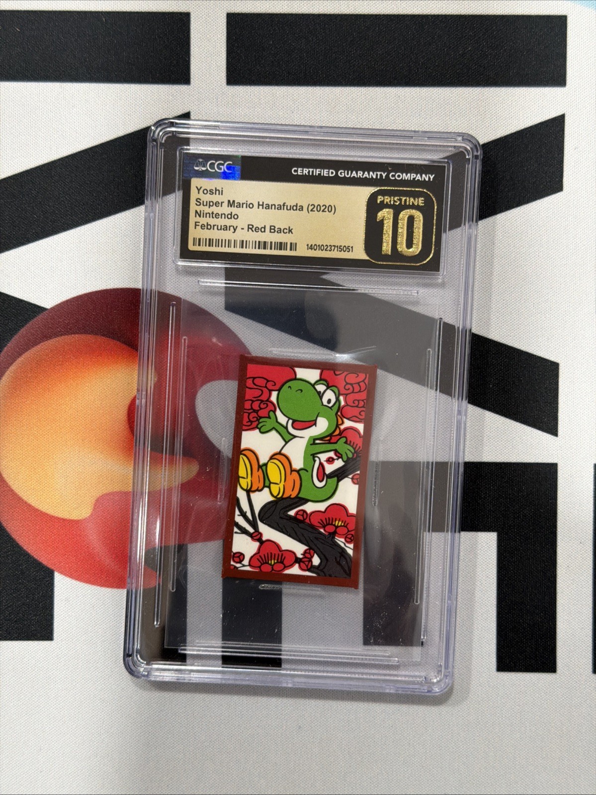 2020 SUPER MARIO HANAFUDA JPN NINTENDO FEBRUARY - RED BACK YOSHI CGC 10 PRISTINE