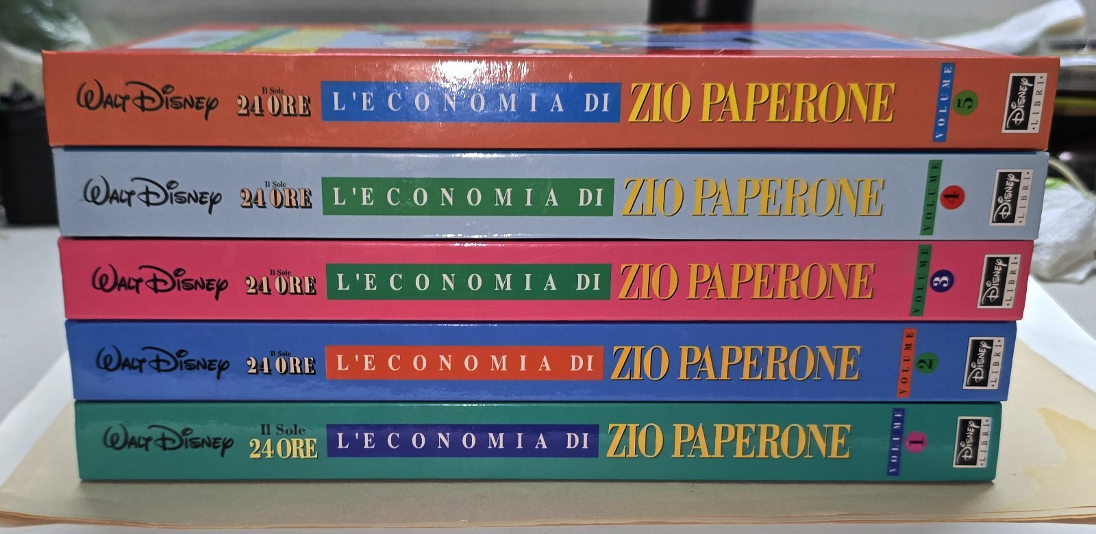 L'ECONOMIA DI ZIO PAPERONE 5 Voll. Rilegati - Il Sole 24 Ore , 1996