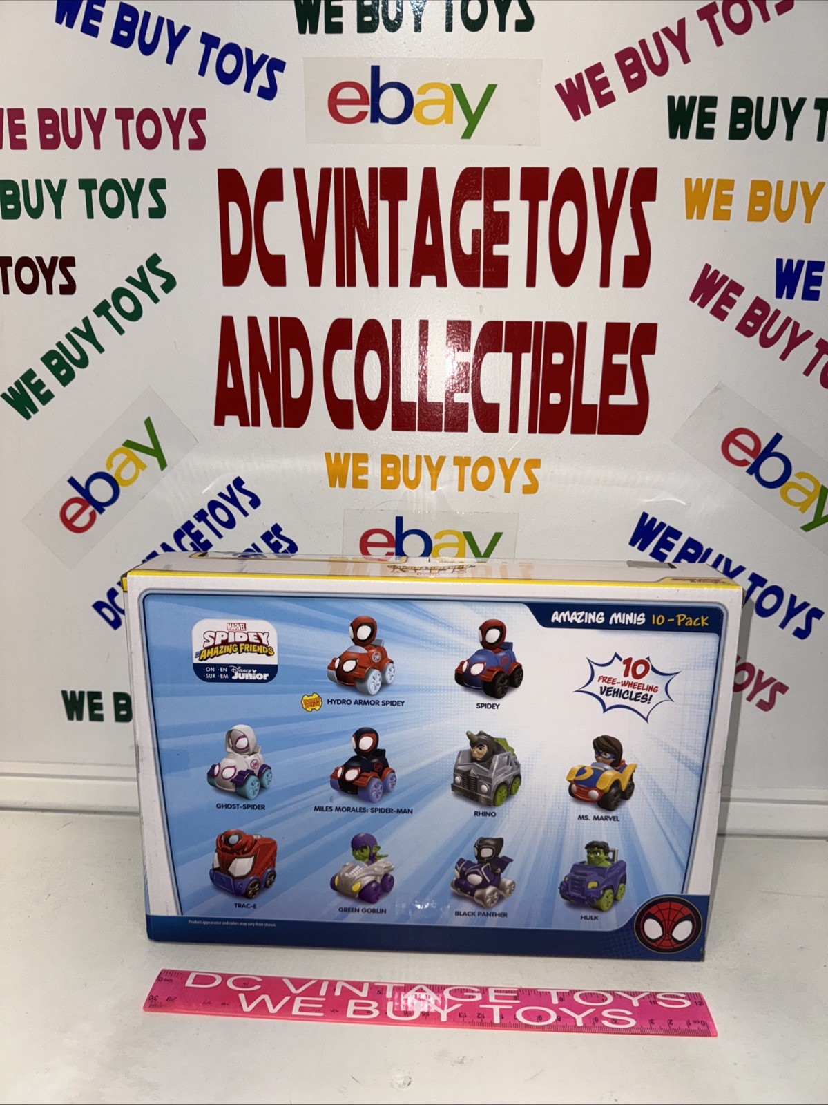 NEW Spider-Man SPIDEY AMAZING FRIENDS Minis 10-Pack FREE WHEELING VEHICLES Cars