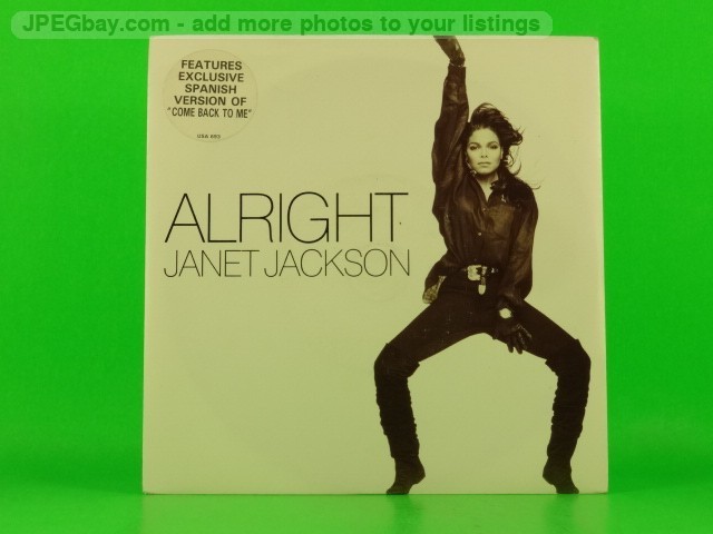 JACKSON,JANET ALRIGHT (PICTURE SLEEVE) (137) 7" A&M