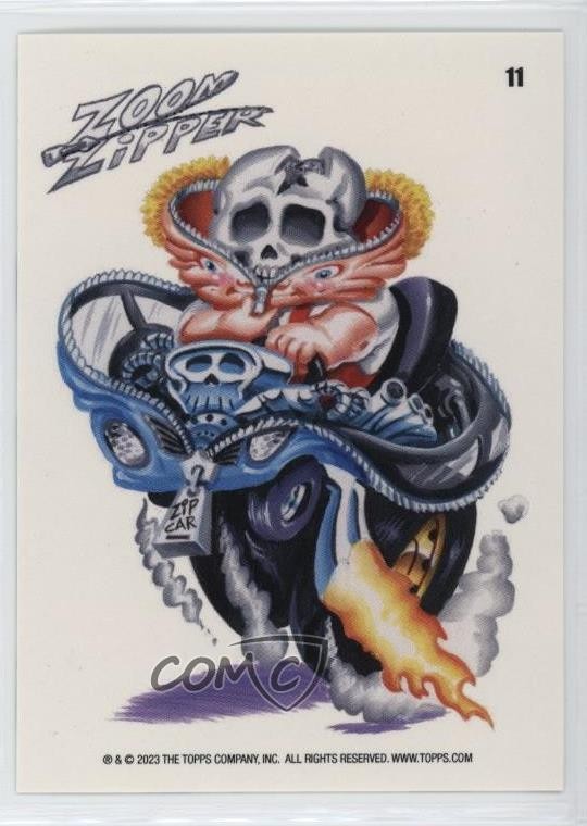 2023 Topps Garbage Pail Kids Krashers Serie 4 Zoom Cerniera #11 09wa