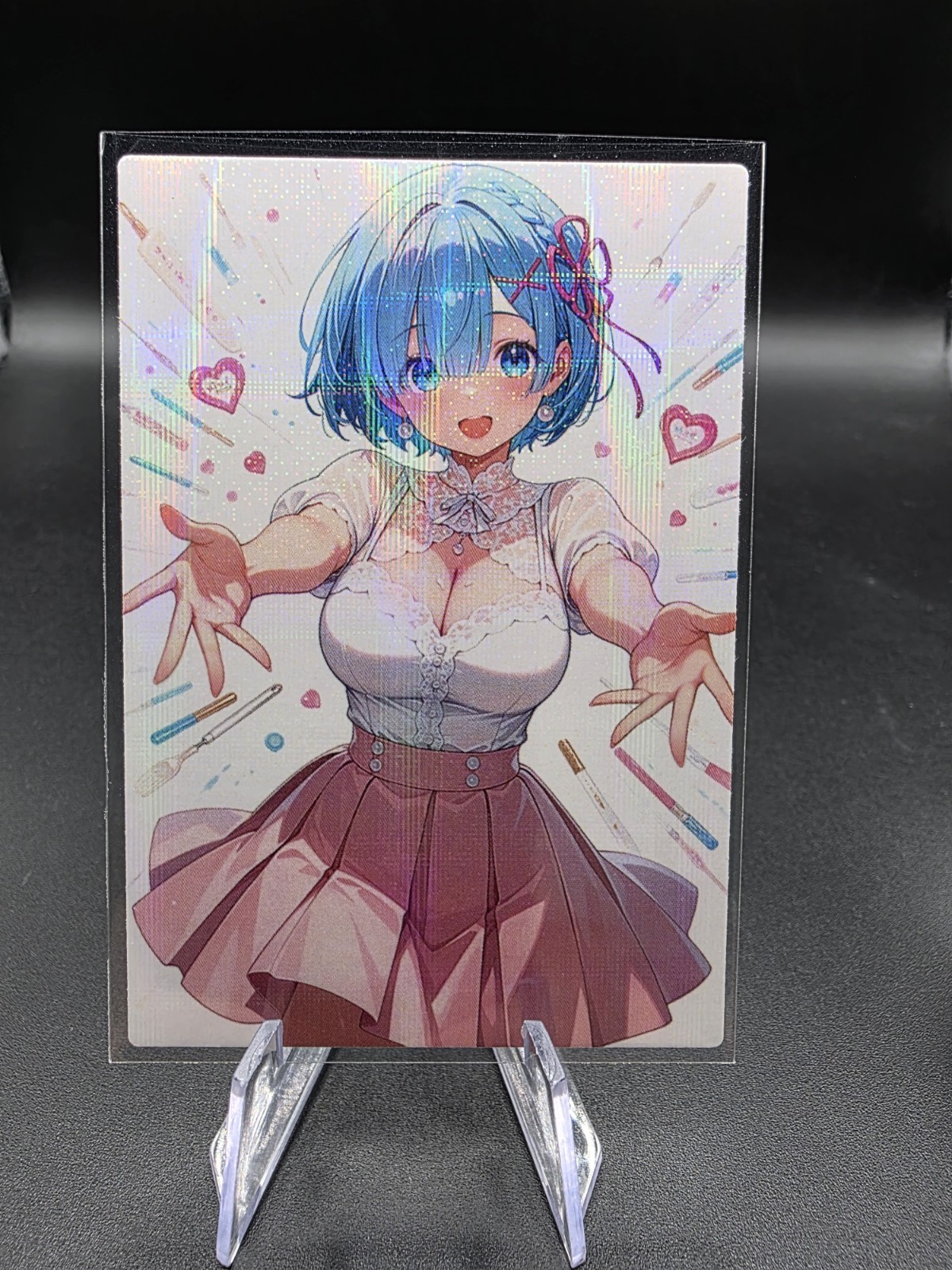 Rem Re Zero Anime Olografico Carta Collezionabile da Collezione