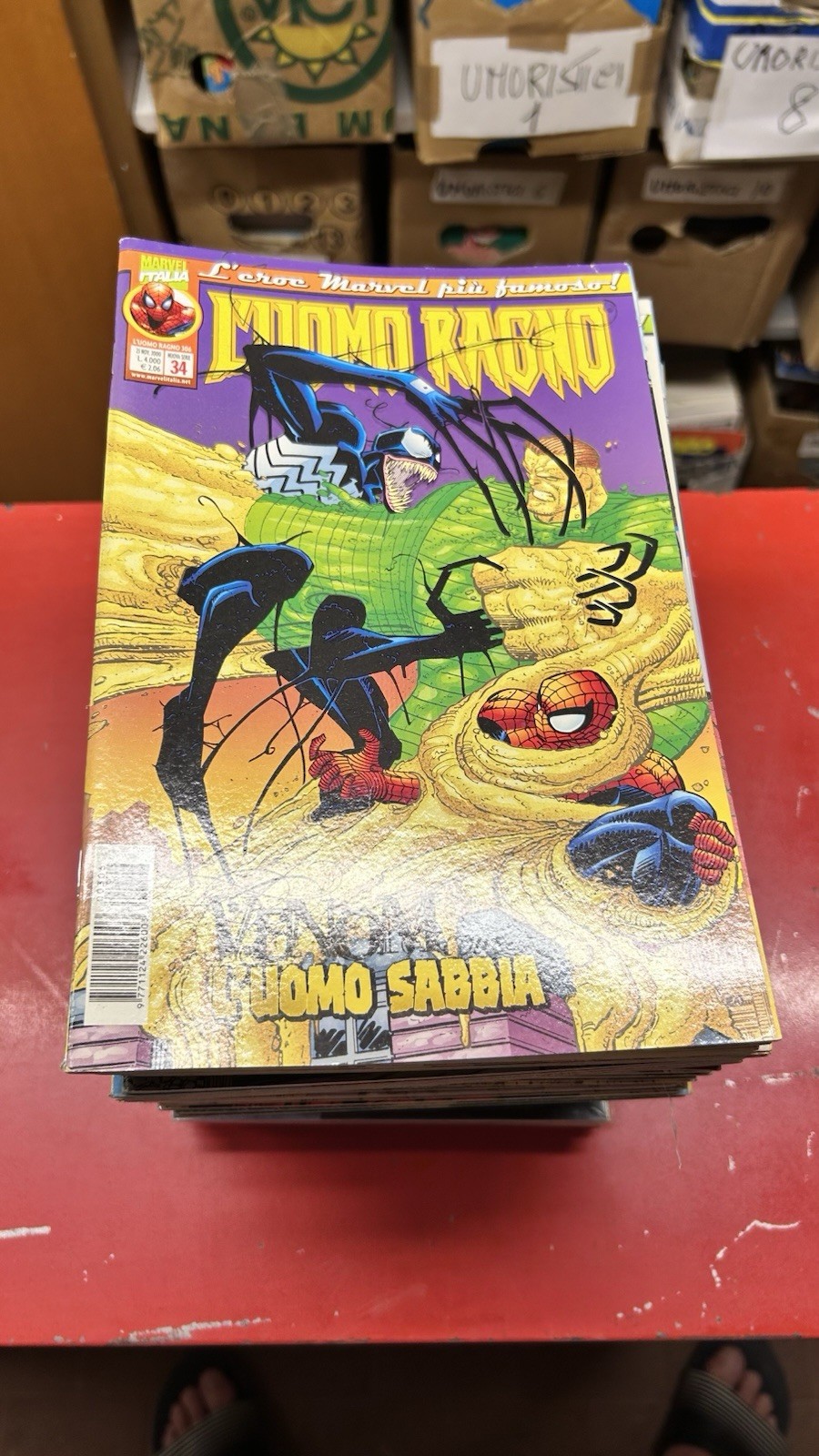 Marvel Italia Uomo Ragno n.34/306 L'Uomo Sabbia 2006 firmato Mark Bagley
