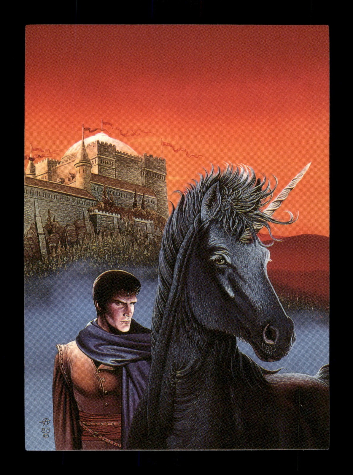 Man And Unicorn 31 Christos Achilleos 1992 FPG Fantasy Art Trading Card TCG CCG