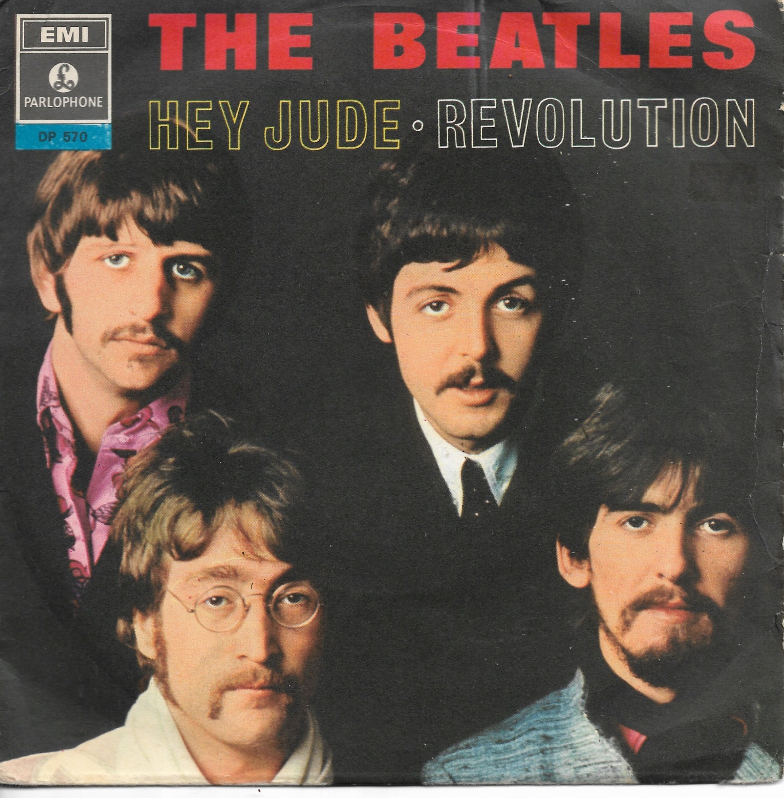 THE BEATLES Hey Jude - Revolution 45 T ‎Italie 1968 Parlophone Record