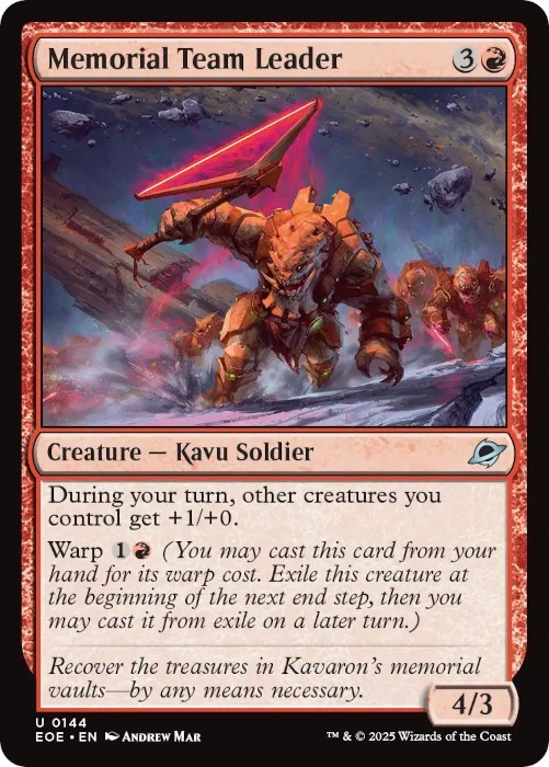 Memorial Team Leader - Edge of Eternities - NM - Uncommon - Creature
