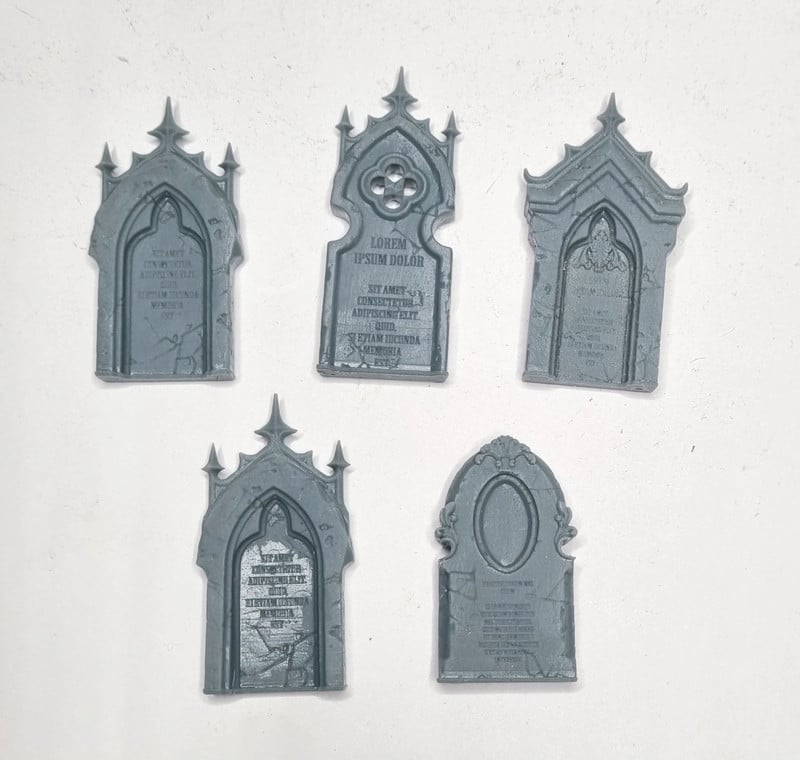 Lapidas tumbas miniaturas wargames. Cementerio dnd rpg. Miniaturas 32mm