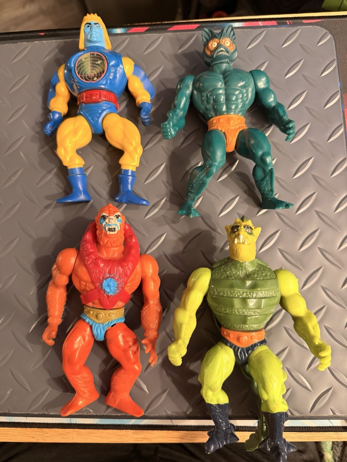 Lotto action figure MOTU Sy-Klone Mer-Man Beast Man Whiplash vintage Mattel