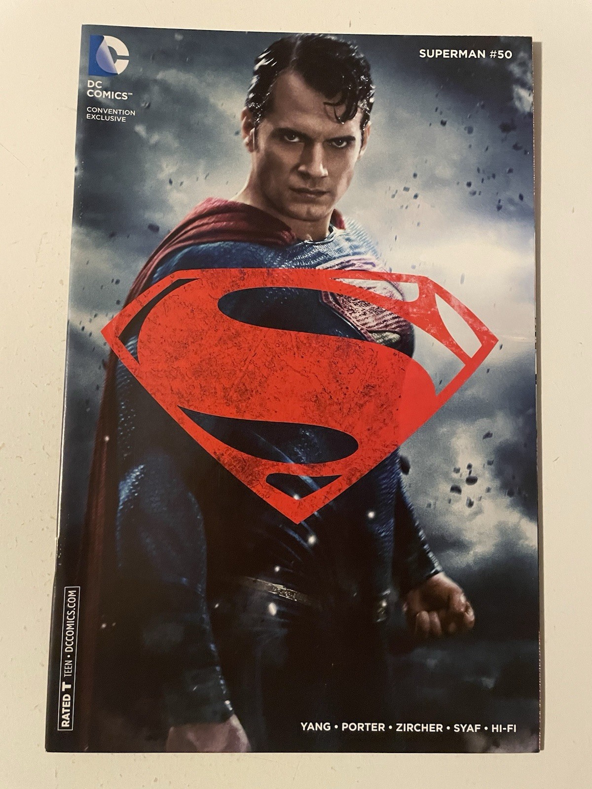 Superman 50 Convention esclusivo fumetto Henry Cavill foto variante copertina DC