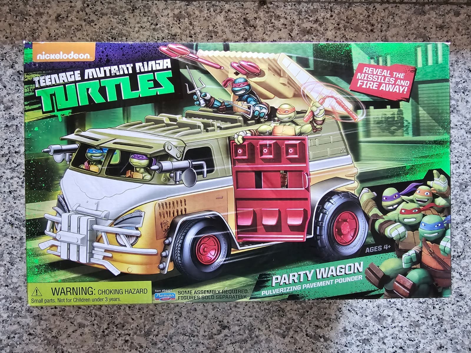 Turtles TMNT PARTY WAGON Tartarughe Ninja Playset Nickelodeon 2015 Vintage