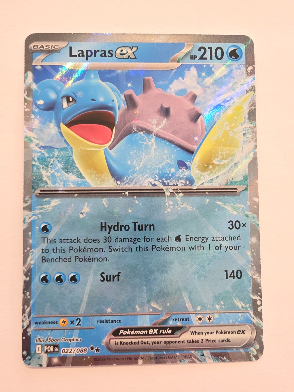 Lapras Ex 022/088 - Double Rare - Perfect Order - Pokemon