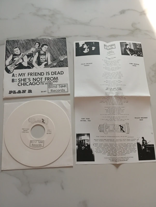 Plan R My Friend Is Dead 2004 Original 7" US 2004 Punk from Portland, Oregon Hardcore Oi!