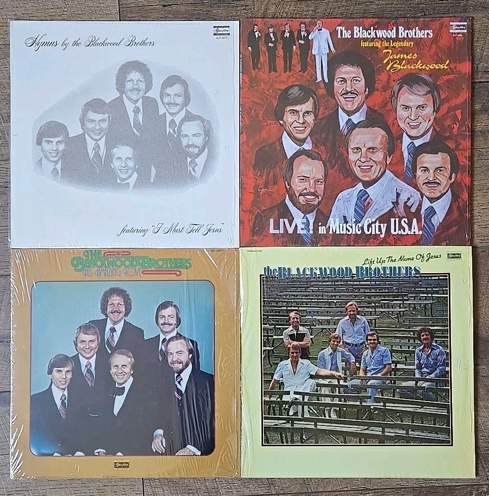 4 VTG Blackwood Brothers Records Vinyl 12" LP Christian Gospel Music