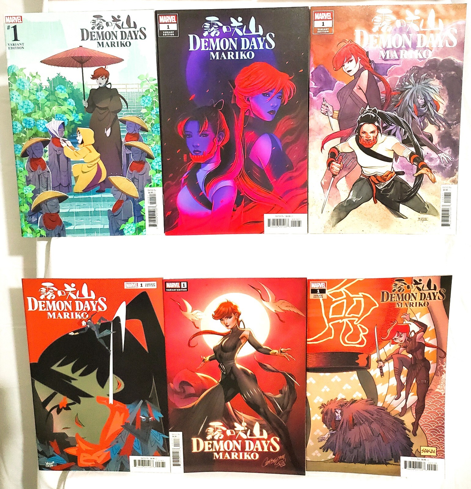Demon Days Mariko #1 | Peach MoMoKo | 6 copertine varianti | Marvel Comics